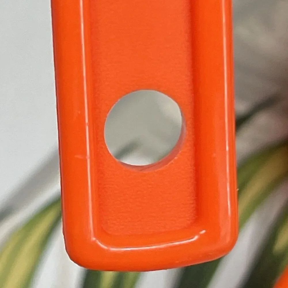VINTAGE 1970s MCM Salad Serving Utensils Orange Melamine Spoon Slotted Fork